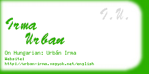 irma urban business card